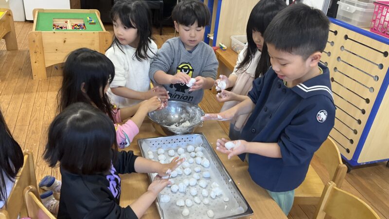 繭玉つくりをしました！