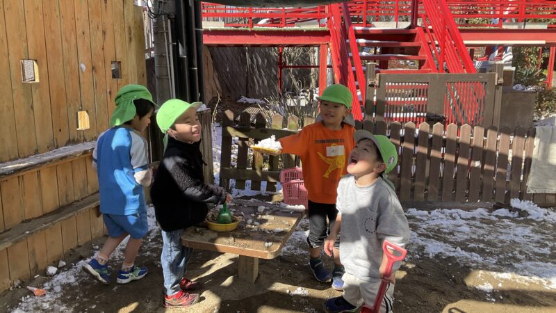 **❄️雪あそびを楽しみました❄️**